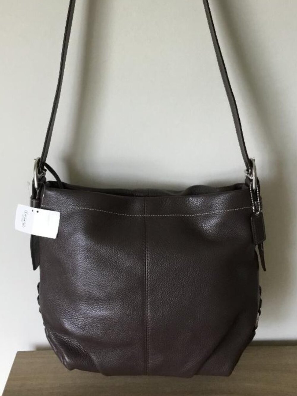 Coach Mahogany Pebbled Leather Convertible Shoulder Bag SoHo Model NWT - Picture 4 of 14